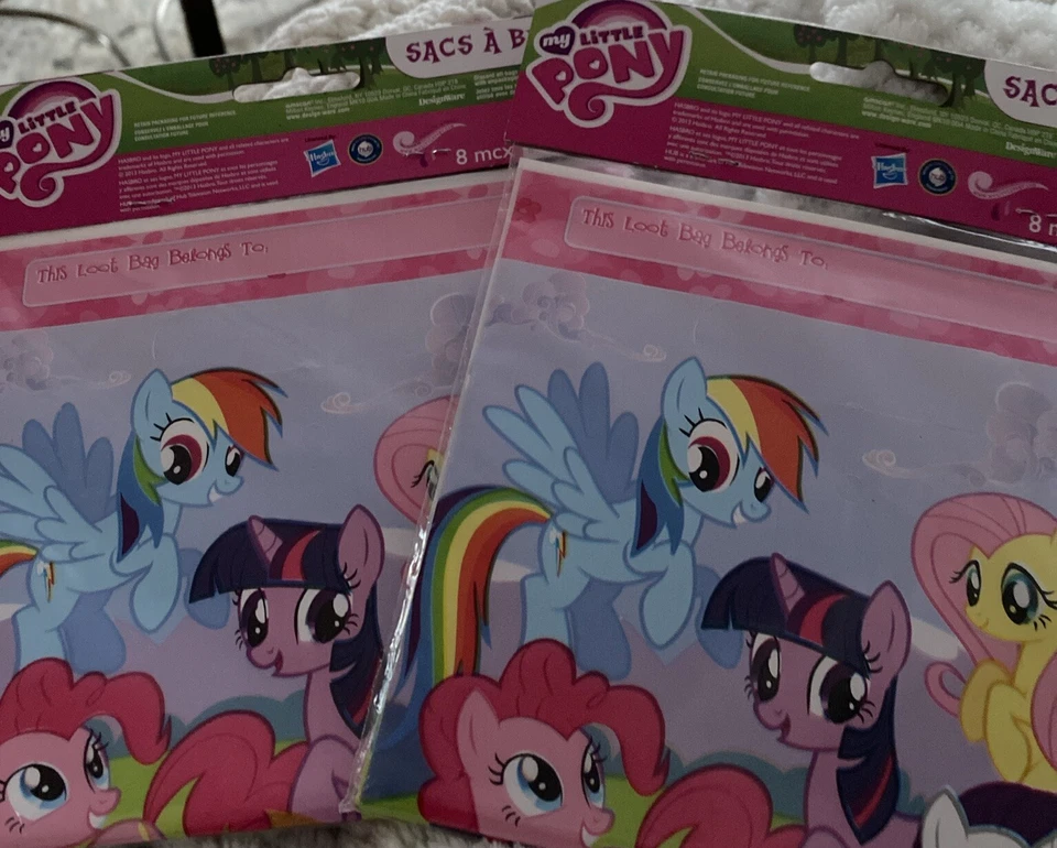 Novo no Pacote My Little Pony Sacolas de Festa de Aniversário Saque 8 Peças 2013 Lote 2 - Imagem 1 de 1