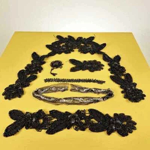 passamaneria vintage con perline realizzata a mano - Imagen 1 de 11