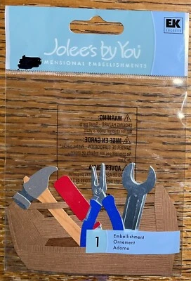 RARE Jolees Tool Box Tools Wrench Hammer Handyman Dad Screwdriver Pliers Sticker - Image 1 of 2