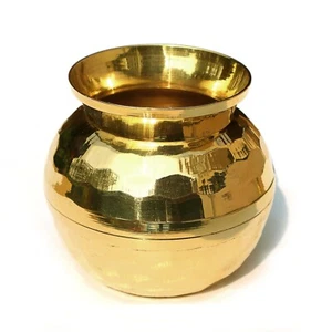 Lota for Puja | Brass Kalash, 1000ml, 1 Piece (5.5 Inch - Gold) - Picture 1 of 7