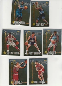 90'S INSERTS LOT (7) 1998-99 TOPPS EMISSARIES KEMP STOCKTON WEBBER HAKEEM 1:24 - Picture 1 of 2