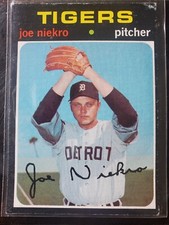 1971 Topps Baseball #695 Joe Niekro, Detroit Tigers, High #