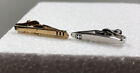 Lot Of 2 Vintage Swank Tie Clips Silver And Bronze Color Used FREE SHIPPING