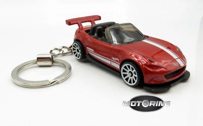 2015 '15 Mazda Miata Maroon Convertible Car Rare Novelty Keychain 1:64 Diecast - Image 1 of 4