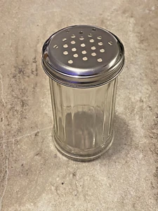 Glass Chrome Parmesan Cheese Shaker Dispenser, 5.5 Inch - New - Picture 1 of 3