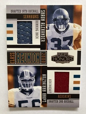 2005 Playoff Honors Class Reunion Card #CR10 Shaun Alexander/Arrington /150 - Image 1 of 2