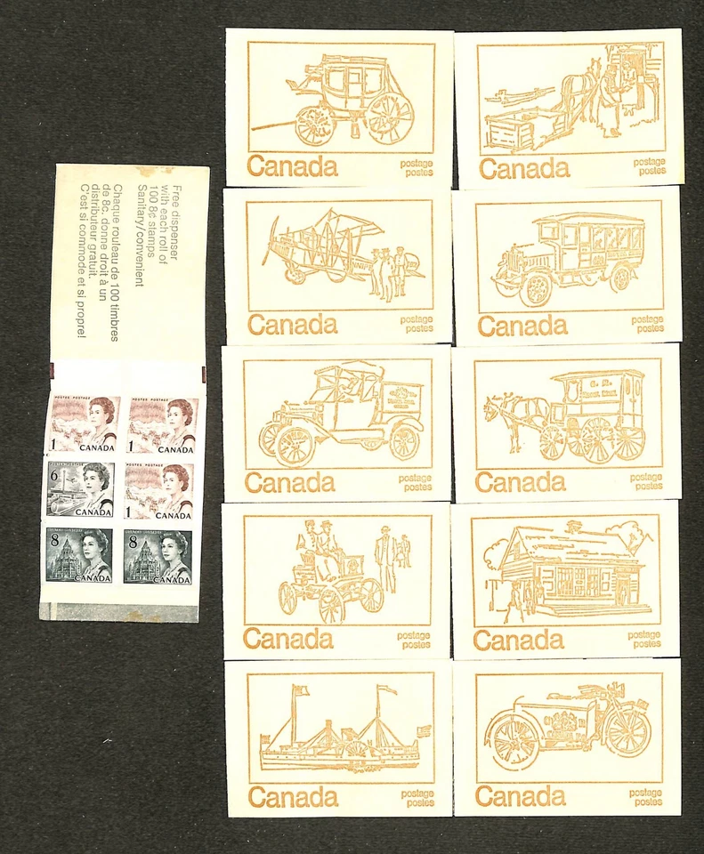 Canada - Booklet BK69a - Complete Set of 10 Different Covers - MNH - Image 1 of 1