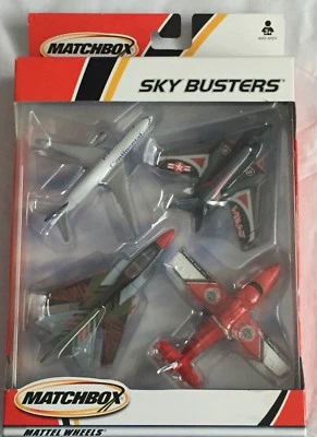Matchbox Sky Busters 2001 Set of 4 Boeing 777 Nighthawk Tornado Search Plane NIB - Image 1 of 4