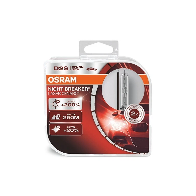 OSRAM XENARC NIGHT BREAKER LASER D2S 200% 4500K HID XENON Set 2x 66240XNL - Image 1 of 1