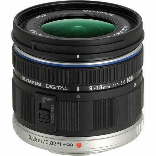 OLYMPUS Super wide-angle zoom lens M.ZUIKO DIGITAL ED 9-18mm EZ-M918 f4.0-5.6 - Image 1 of 1