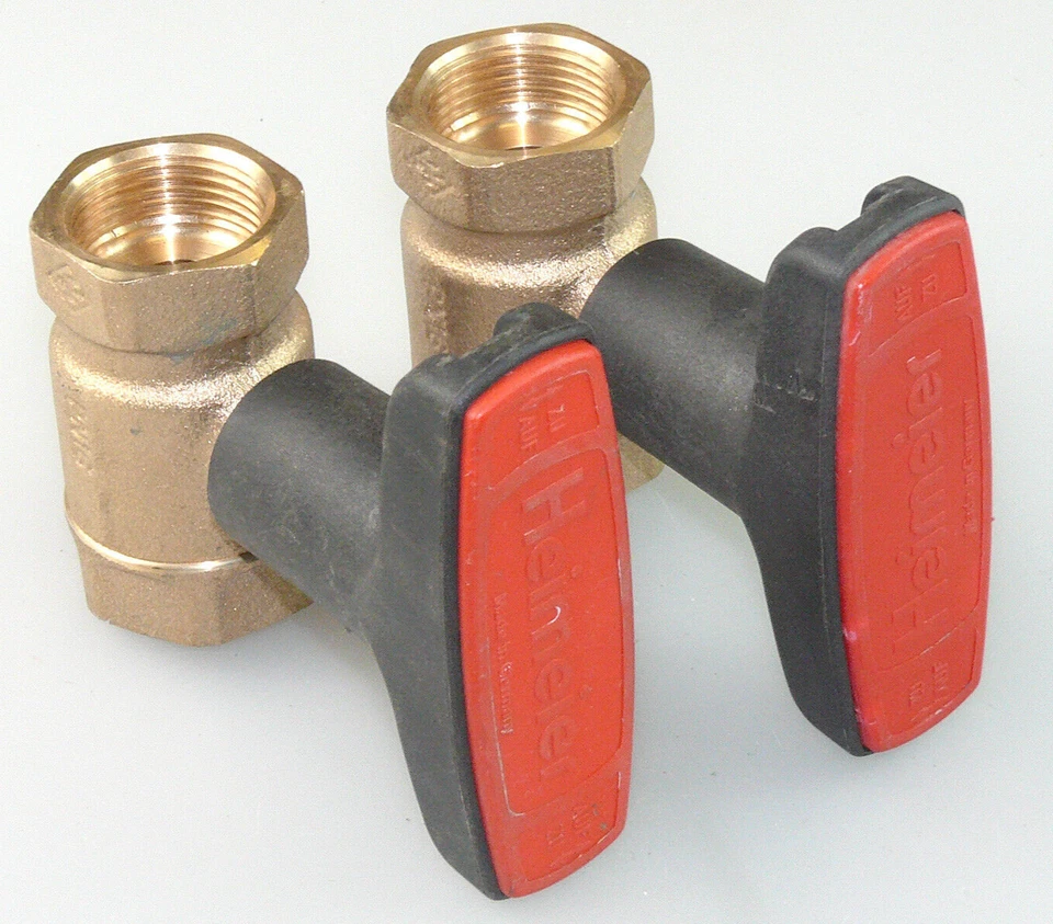 IMI HEIMEIER 2x HEIMEIER GLOBO H KUGELHAHN 1" ZOLL DN 25 HEIZUNG KUGELVENTIL 0600-04.000