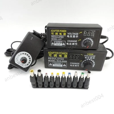 Adjustable Power Adapter AC To DC 3V 12V 5V 6V 8v 18v 24V 9V 24V 10PIN converter - Image 1 of 4