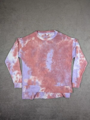 Suéter BP para mujer tejido con corbata acogedor talla pequeña púrpura y rosa/rojo Foto 1 de 4