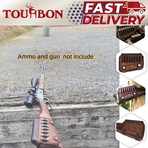 Tourbon Rifle Cheek Rest Riser Cartridges Carrier Gun Stock Ammo Holder Shooting - Picture 1 of 24