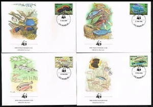 Grenada 1984 ☀ W.W.F. - Sea / Coral Reef Fishes set ☀ 4x FDC - Picture 1 of 1