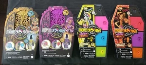 New! Mattel Monster High Skulltimate Secrets Neon Frights / Mysteries 4 Doll Lot - Picture 1 of 2