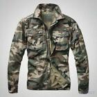 Mens Outdoor Slim Fit Camouflage Jacket Cargo Hiking Climbing Coat Casual 2021