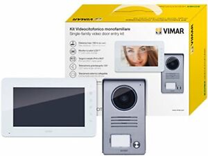 Vimar K40910 Kit Videocitofono Monofamiliare da Parete, Grigio la Targa e (H8Z)