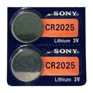 SONY CR2025 LITHIUM 3V BATTERY 2 Pcs - Picture 1 of 1
