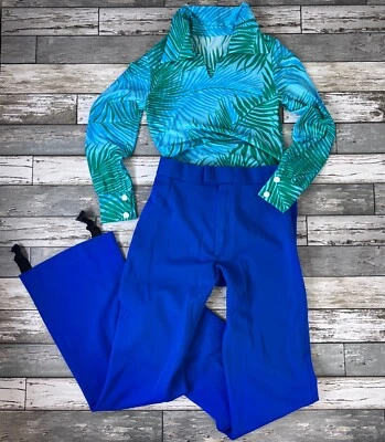 Винтажный молодежный костюм для катания на коньках для мальчиков - боди и брюки для танцев на льду / бальных залов - Изображение 1 из 4