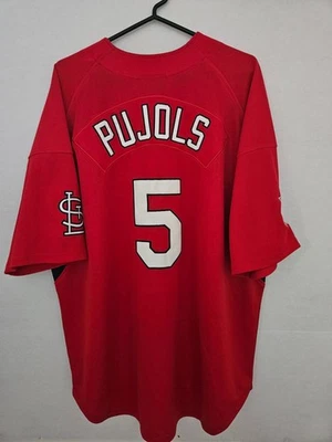 Camiseta deportiva cosida Nike de béisbol de los Cardenales de San Luis MLB de Albert Pujols para hombre talla XL Foto 1 de 4