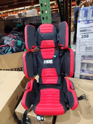 Open Box Hifold-Adjustable Kids High Back Booster Car Seat with Strap Racing Red - Image 1 of 2