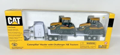 2001 Diecast Norscot Cat Hauler with Two Challenger 75E Tractors 1:64 55082 - Image 1 of 4