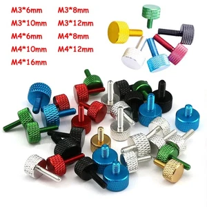 1/5/10x M3 M4 Farbe Rändelschraube Aluminiumlegierung Rändelschrauben Schrauben - Picture 1 of 16