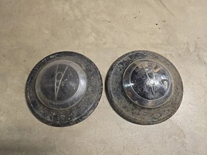 Original 1936 1937 1938 Ford hubcaps raised V8 lettering          #3 - Picture 1 of 11