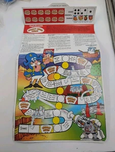 RARE 1988 Quaker Cap'n Crunch Power Game w pieces Cereal box back premium - Bild 1 von 6