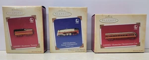 Lionel Train Hallmark Hiawatha Steam Locomotive Tender Observation Car Ornament - Picture 1 of 7