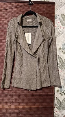 Cárdigan Suéter Royal Robbins Envolvente XS Cable Lana Algodón Artístico Lagenlook Grueso Foto 1 de 4