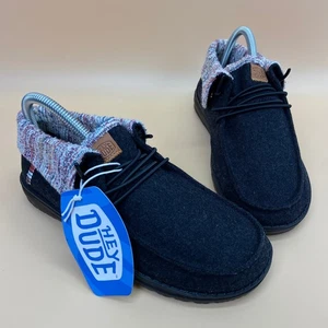 Hey Dude Damengröße 7 Wendy Fold Baja Stiefel Slipper gemütliche Freizeitschuhe schwarz - Bild 1 von 11