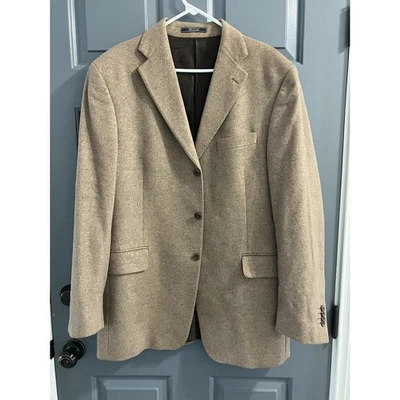 Blazer Arnold Brant Colombo Mink Cashmere Blend Masculino Tamanho 42L-T Marrom - Imagem 1 de 4