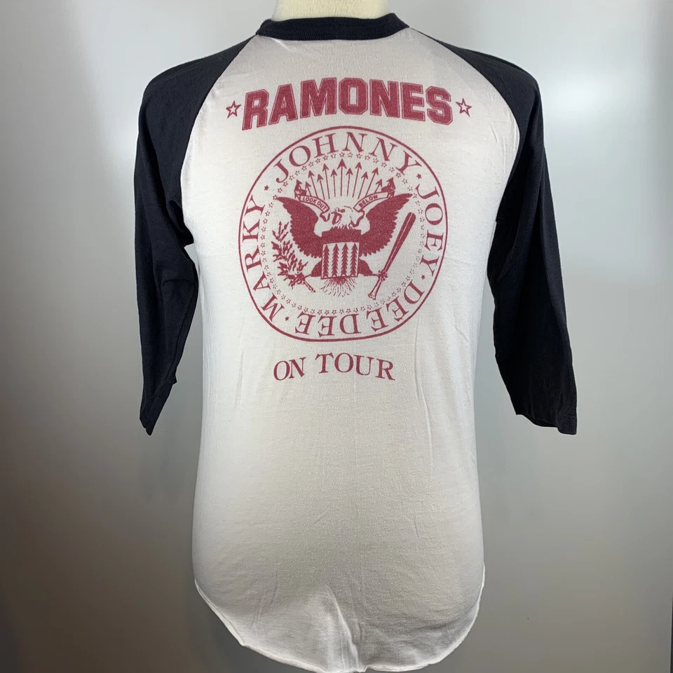 Camiseta Ramones Vintage Años 80 Tejidos Banda Punk Rock Gira de Conciertos Camiseta Original L Foto 1 de 4