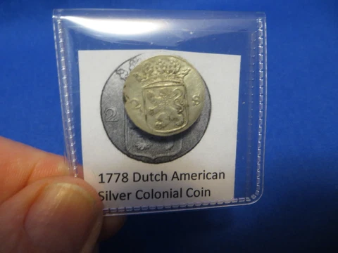 1778  Silver Early American Colonial Coin Before US Minted Coins FREE SHIPPING Cover