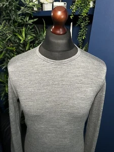 Bodyfit Icebreaker Merino 200 100 % lana manga larga gris para hombre mediano - Imagen 1 de 5