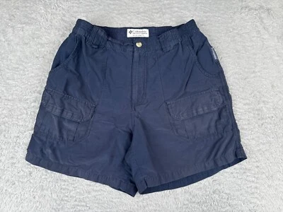 Pantalones Cortos Columbia DE COLECCIÓN Mujer 6 Azul Carga Algodón Nylon Mezcla Caminata Campamento 28x6 Foto 1 de 4