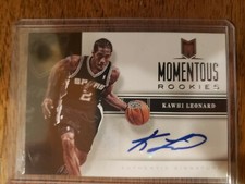 🔥2012-13 KAWHI LEONARD ROOKIE SIGNED Panini Momentous Rookies RC AUTO MVP🔥