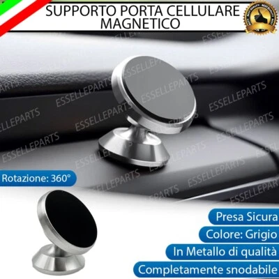 PORTA CELLULARE PORTACELLULARE IN METALLO GRIGIO MAGNETICO PER SAAB 9_5 - Immagine 1 di 4