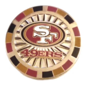 49ers Pins RARO 2006 San Francisco 49ers Pin Lucky Poker Chip NFL Pin de Fútbol Americano - Imagen 1 de 3