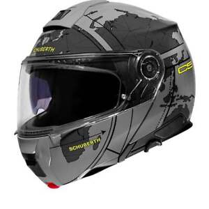 Schuberth C5 Globe Grey Black Modular Helmet - New! Fast Shipping!
