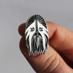 Creamlab Enamel Pin Heavy Metal Wookie Pin (Black & White) - Picture 1 of 2