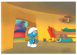 Smurfs -Tailor -Original Production Cel with Official Hanna-Barbera Seal - Picture 1 of 1
