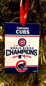 Chicago Cubs 2016 World Series Champions Banner Ornament 7" with String RARE 1 - Picture 1 of 1