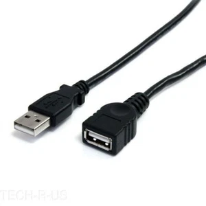 StarTech USBEXTAA10BK 10 ft (120") Black USB 2.0 Extension Cable A to A - M/F - Picture 1 of 3