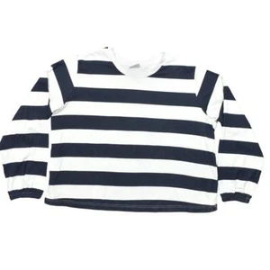 Columbia 3X Plus Size Women's Pullover Sweater, Striped Ruffled Sleeves - Picture 1 of 8