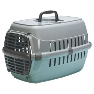 Karlie Eco Transportbox Tourist aquamarin für Hunde, nachhaltig, stabil, sicher - Bild 1 von 10