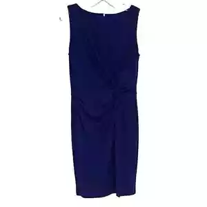 Lauren Ralph Lauren Purple Size 10 Dress NWT Side Gather Sleeveless - Picture 1 of 7