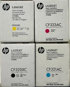 New Genuine HP 653X/653A Black Cyan Magenta Yellow 4PK Toner Cartridges Box - Picture 1 of 2